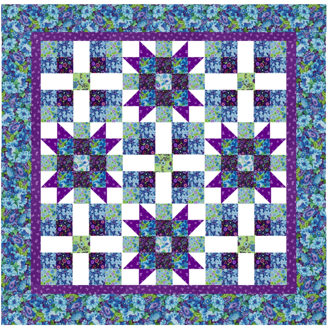 Calico Stars No Cutting Quilt Kit