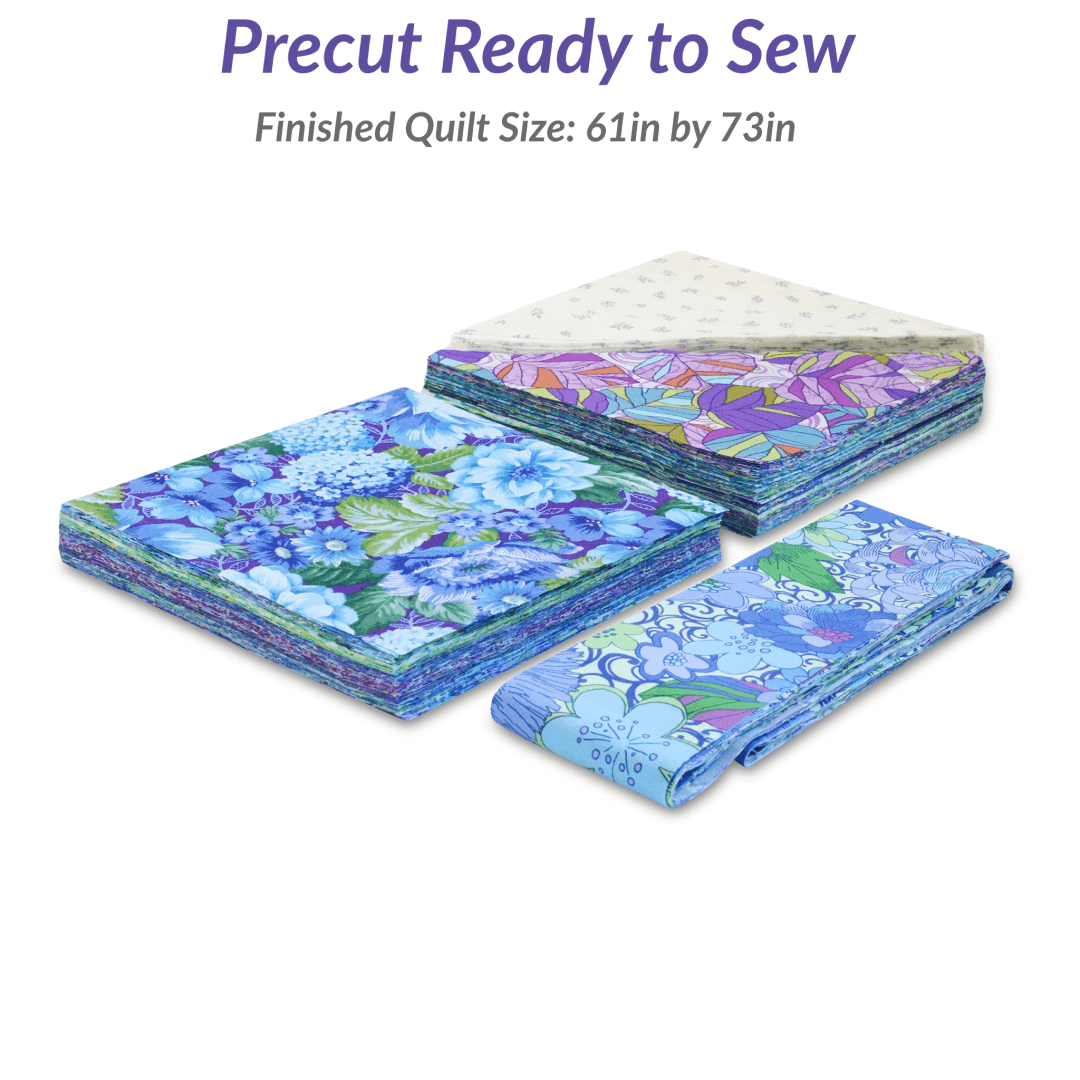 Glimmer Iris No Cutting Quilt Kit