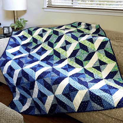 Ocean Waves Marina No Cutting Quilt Kit