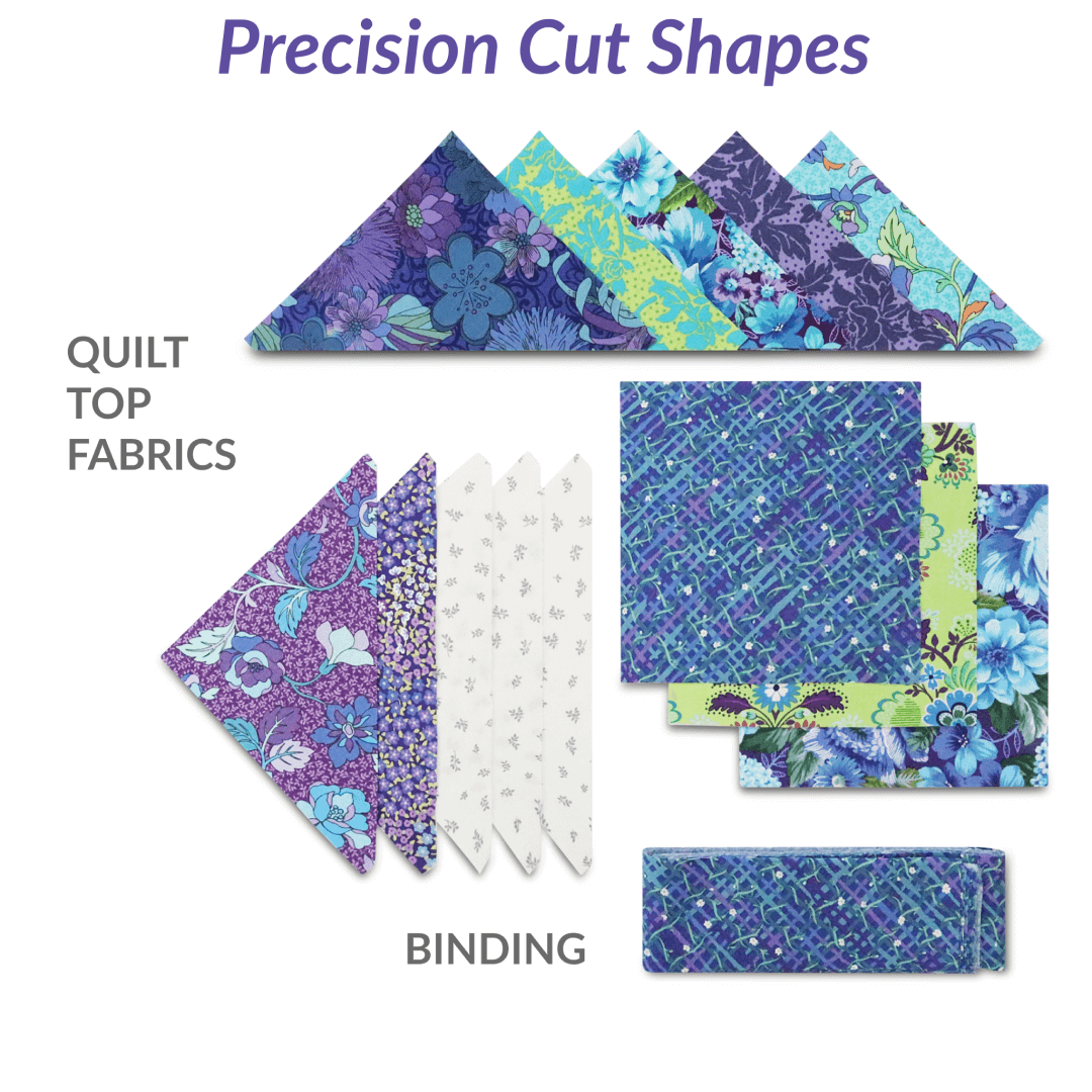 Glimmer Iris No Cutting Quilt Kit