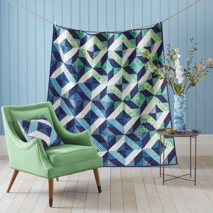 Ocean Waves Marina No Cutting Quilt Kit