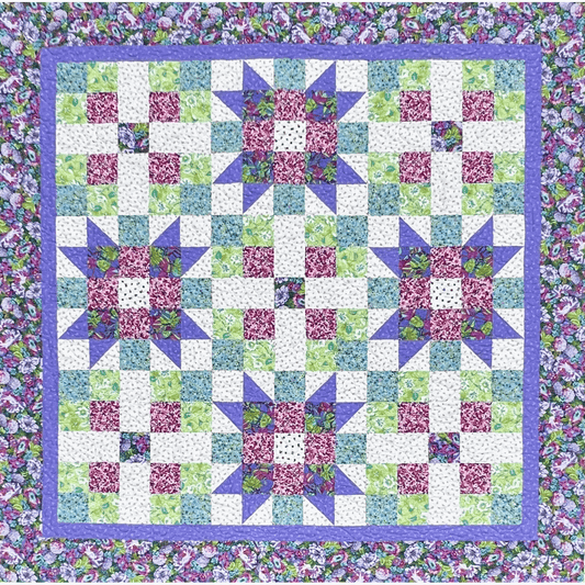 Star Blooms No Cutting Quilt Kit