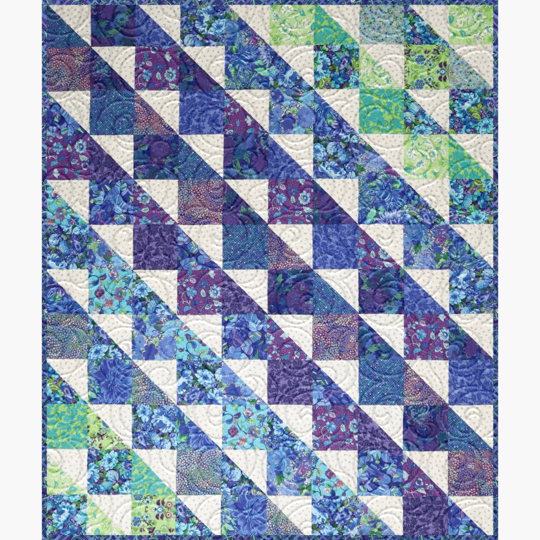 Glimmer Iris No Cutting Quilt Kit