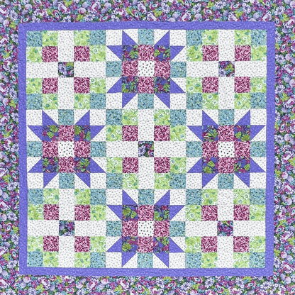 Star Blooms No Cutting Quilt Kit