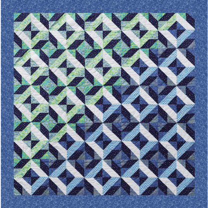 Ocean Waves Marina No Cutting Quilt Kit