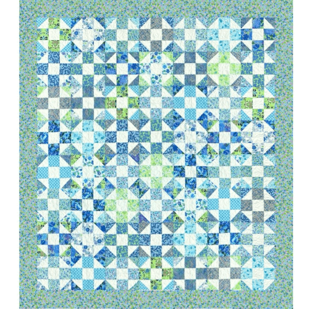 Sea Glass No Cutting Quilt Kit