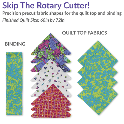 Woven Poppy No Cutting Quilt Kit