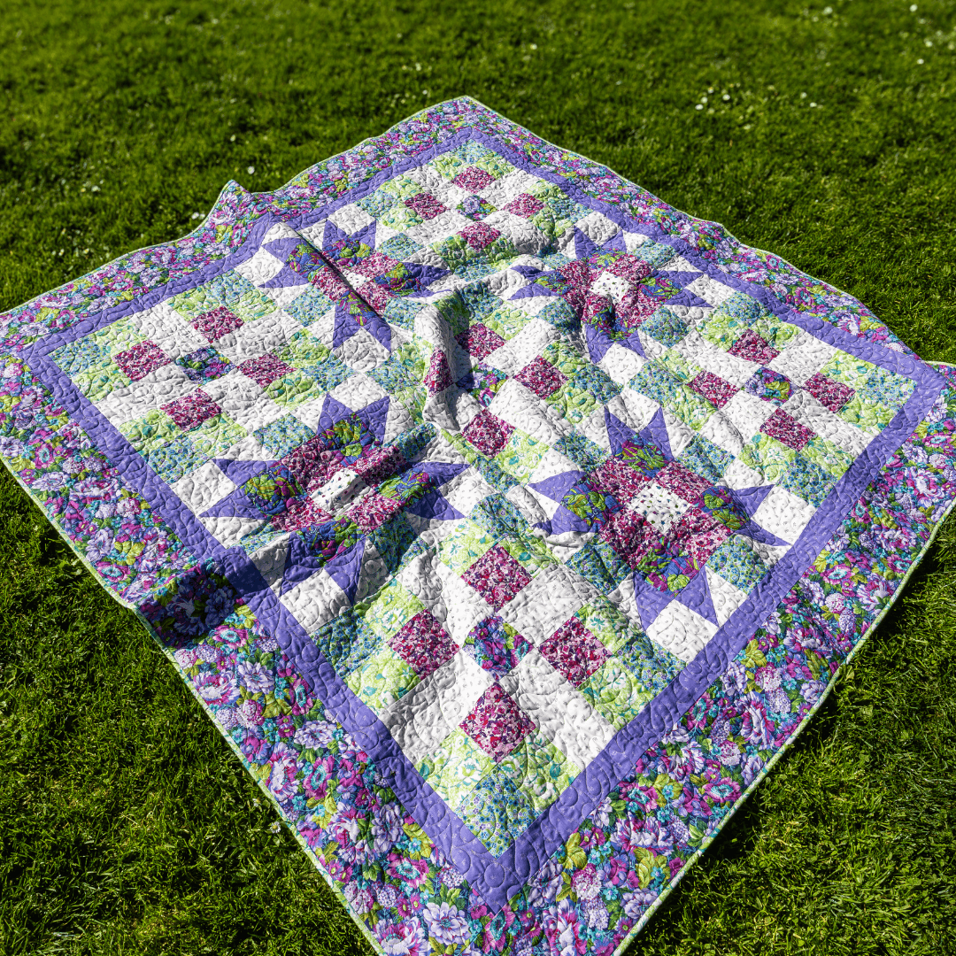 Star Blooms No Cutting Quilt Kit