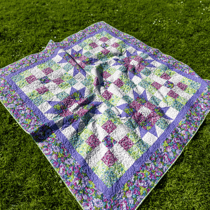 Star Blooms No Cutting Quilt Kit