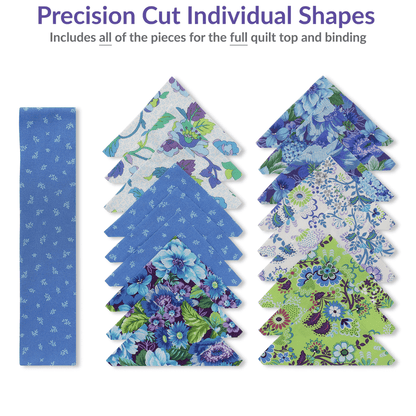 Zig Zag Blue No Cutting Quilt Kit