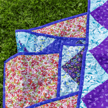 Zig Zag Purple No Cutting Quilt Kit